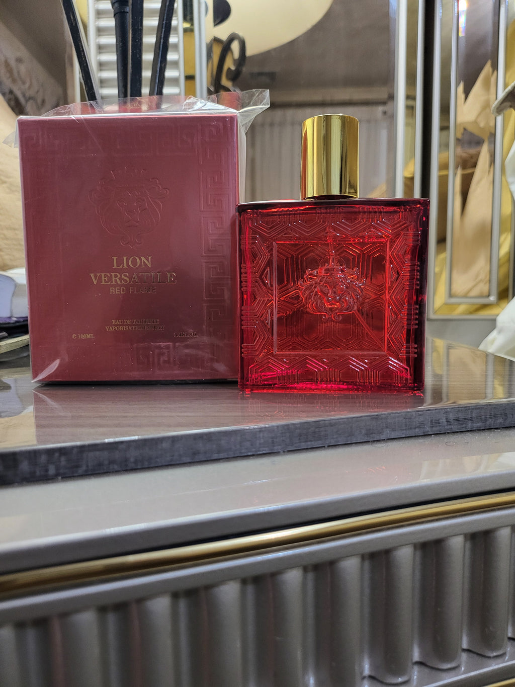 Lion Versatile Red Flame by EBC 3.4oz Eau De Toilette Men  New Sealed Box