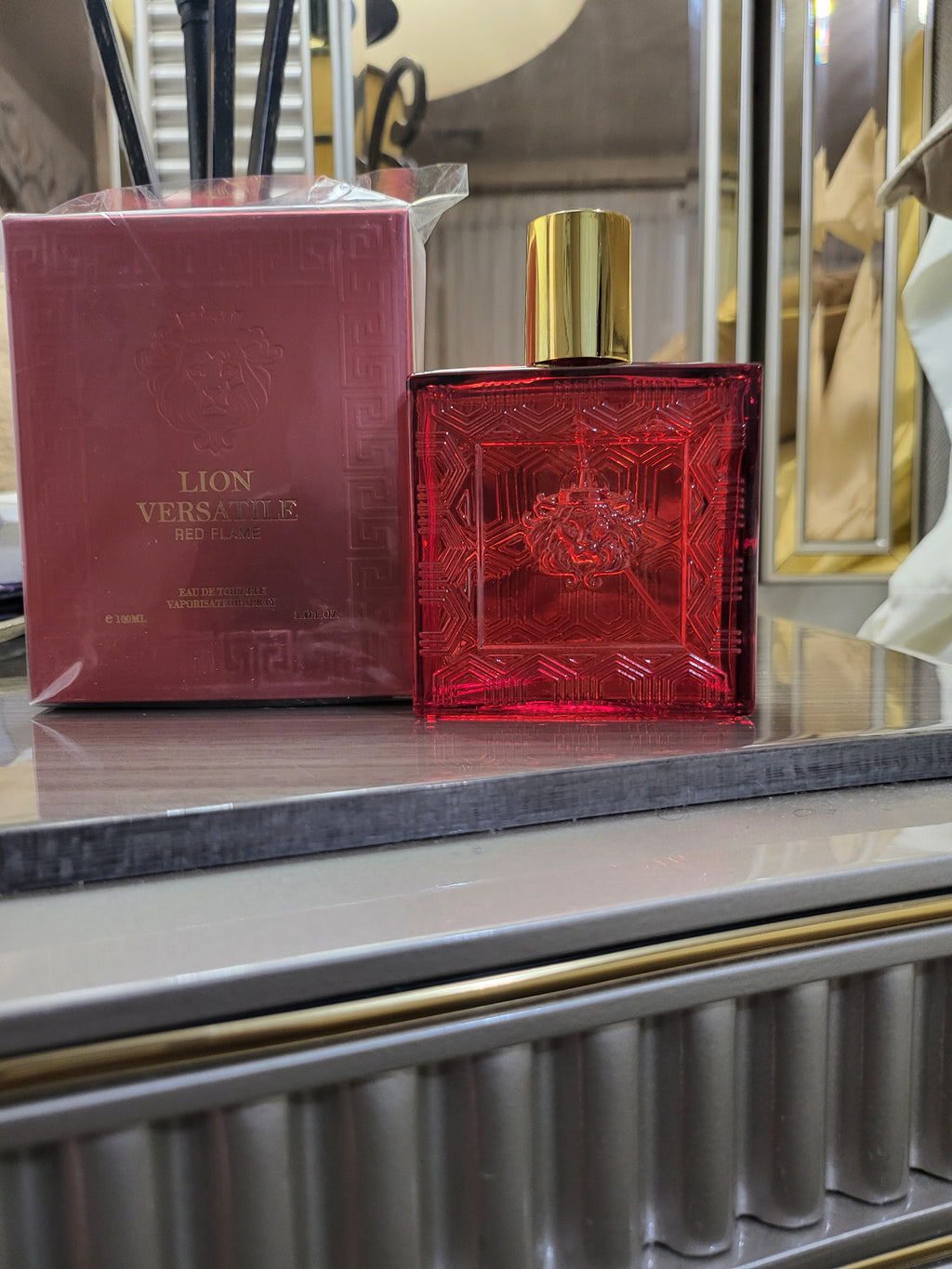 Lion Versatile Red Flame by EBC 3.4oz Eau De Toilette Men  New Sealed Box